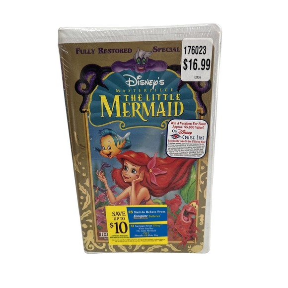 Disney Masterpiece The Little Mermaid VHS 1998 Special Edition New Sealed - Picture 3 of 10